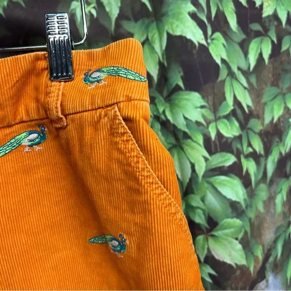 J. CREW Orange Peacock Embroidered Corduroy Miniskirt, 4 - Picture 5 of 9